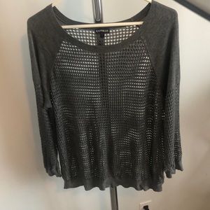 Express show through sweater 3/4 length sleeves